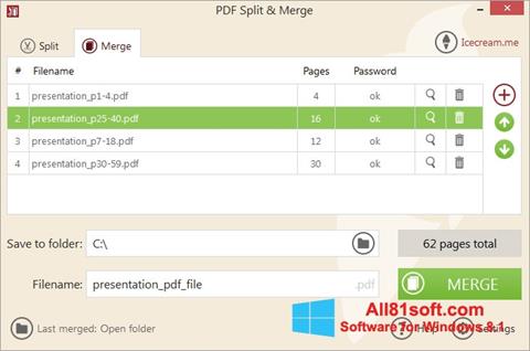 Képernyőkép PDF Split and Merge Windows 8.1