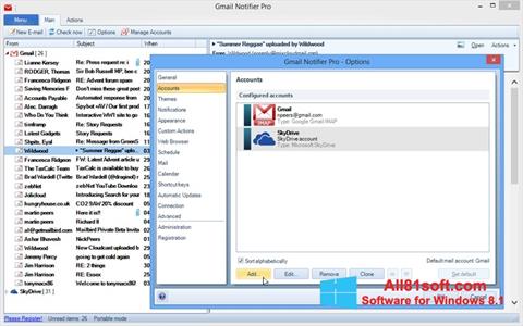 Képernyőkép Gmail Notifier Windows 8.1