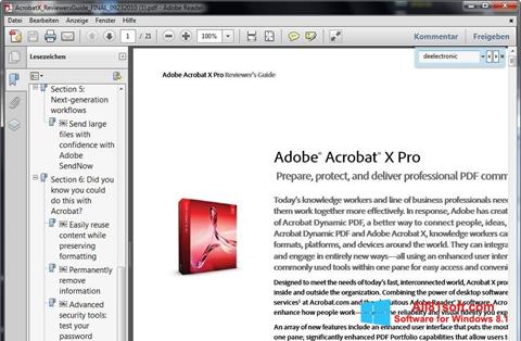 Képernyőkép Adobe Reader Windows 8.1