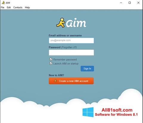 Képernyőkép AOL Instant Messenger Windows 8.1