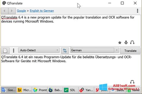 Képernyőkép QTranslate Windows 8.1