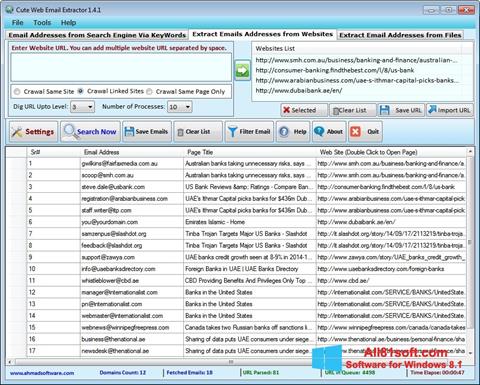 Képernyőkép eMail Extractor Windows 8.1