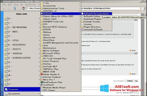 Képernyőkép AviSynth Windows 8.1