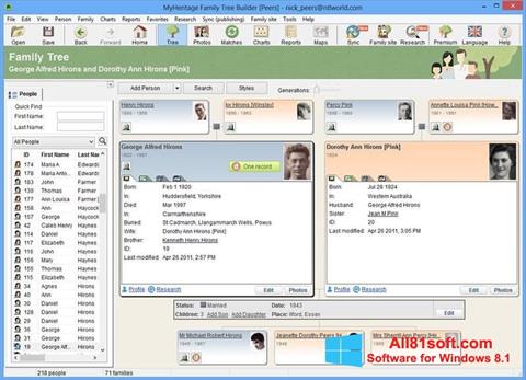 Képernyőkép Family Tree Builder Windows 8.1