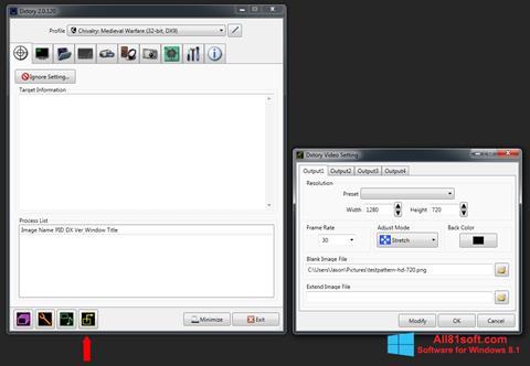 Képernyőkép Dxtory Windows 8.1
