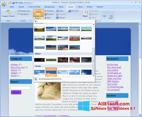 Képernyőkép Artisteer Windows 8.1