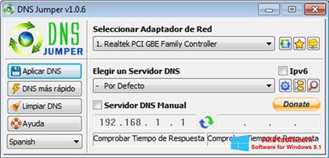Képernyőkép DNS Jumper Windows 8.1