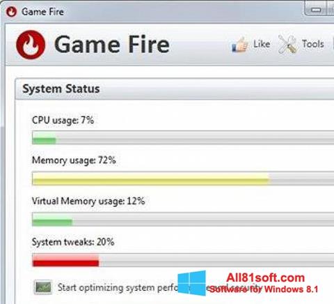 Képernyőkép Game Fire Windows 8.1