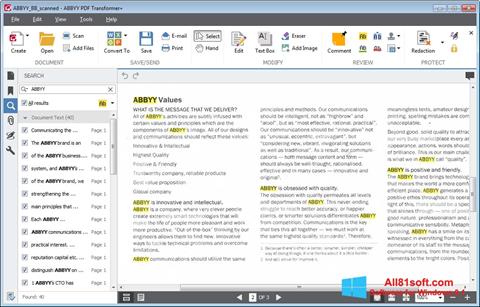Képernyőkép ABBYY PDF Transformer Windows 8.1