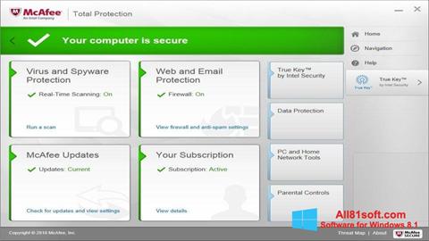 Képernyőkép McAfee Total Protection Windows 8.1