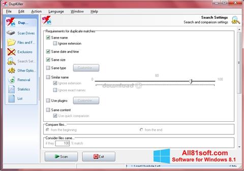 Képernyőkép DupKiller Windows 8.1