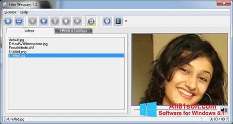 Képernyőkép Fake Webcam Windows 8.1