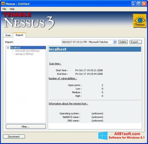 Képernyőkép Nessus Windows 8.1