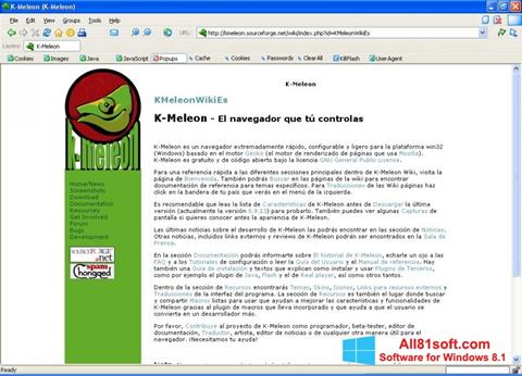 Képernyőkép K-Meleon Windows 8.1