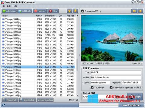 Képernyőkép JPG to PDF Converter Windows 8.1