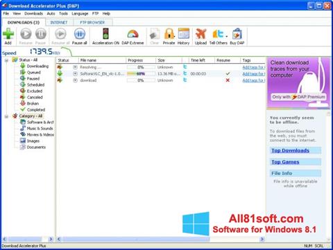 Képernyőkép Download Accelerator Plus Windows 8.1