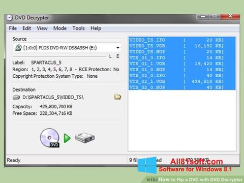 Képernyőkép DVD Decrypter Windows 8.1