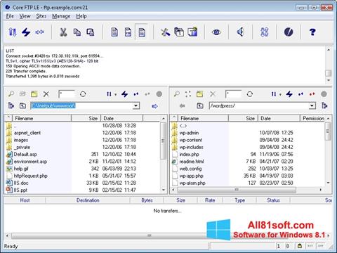Képernyőkép Core FTP Windows 8.1
