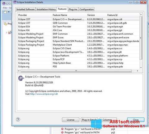 Képernyőkép Eclipse Windows 8.1