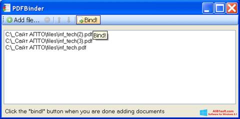 Képernyőkép PDFBinder Windows 8.1