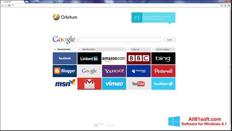 Képernyőkép Orbitum Windows 8.1