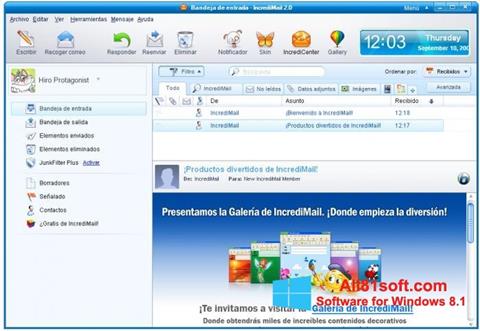 Képernyőkép IncrediMail Windows 8.1