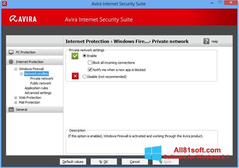 Képernyőkép Avira Internet Security Windows 8.1