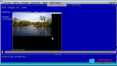 Képernyőkép QBasic Windows 8.1