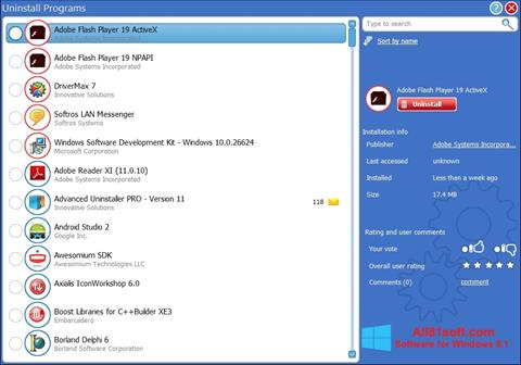 Képernyőkép Advanced Uninstaller PRO Windows 8.1