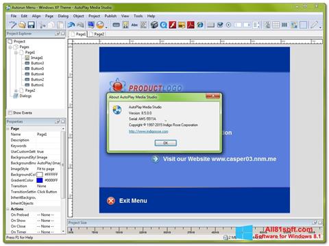 Képernyőkép AutoPlay Media Studio Windows 8.1
