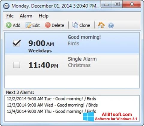 Képernyőkép Free Alarm Clock Windows 8.1