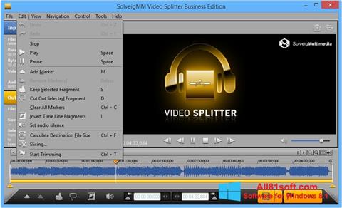 Képernyőkép SolveigMM Video Splitter Windows 8.1