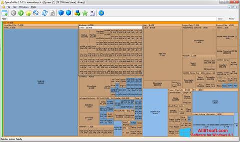 Képernyőkép SpaceSniffer Windows 8.1