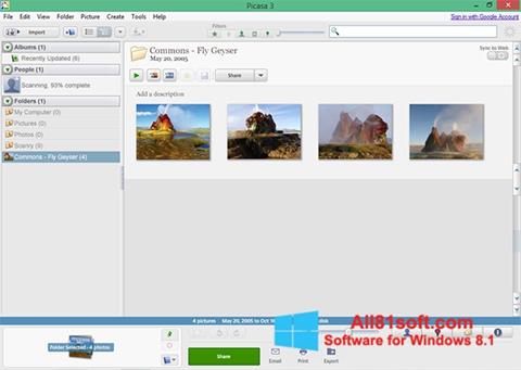 Képernyőkép Picasa Windows 8.1