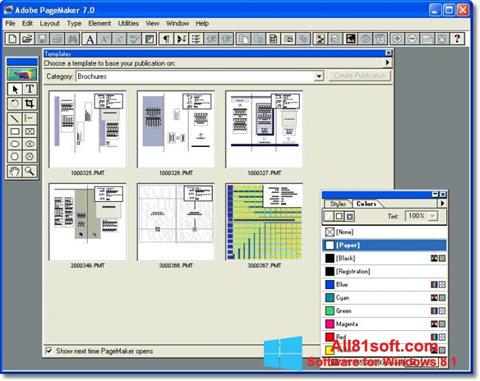 Képernyőkép Adobe PageMaker Windows 8.1