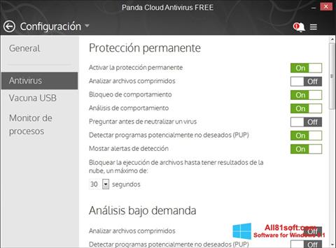 Képernyőkép Panda Cloud Windows 8.1