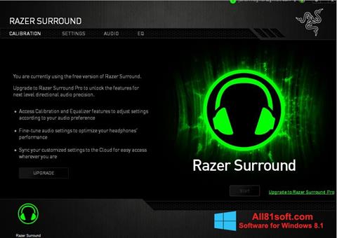 Képernyőkép Razer Surround Windows 8.1