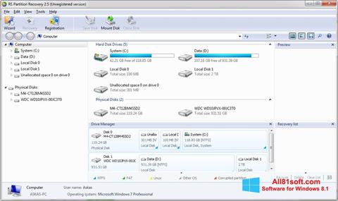 Képernyőkép RS Partition Recovery Windows 8.1