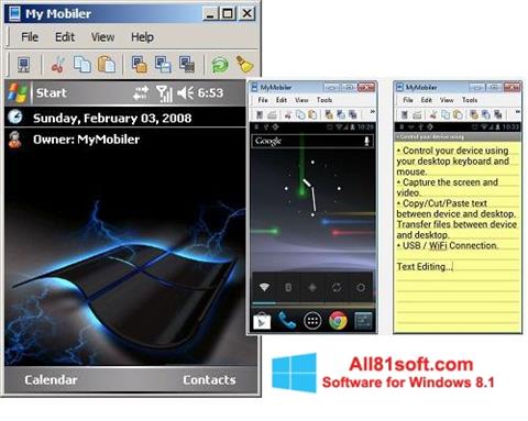 Képernyőkép MyMobiler Windows 8.1