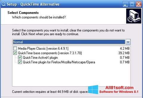 Képernyőkép QuickTime Alternative Windows 8.1