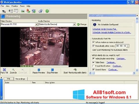 Képernyőkép WebCam Monitor Windows 8.1