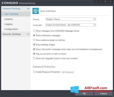 Képernyőkép Comodo Internet Security Windows 8.1