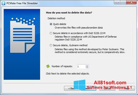 Képernyőkép File Shredder Windows 8.1