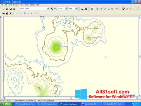 Képernyőkép MapSource Windows 8.1