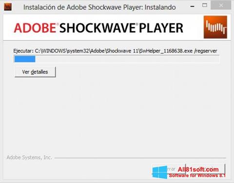 Képernyőkép Adobe Shockwave Player Windows 8.1