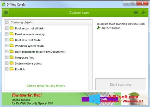 Képernyőkép Dr.Web CureIt Windows 8.1