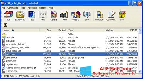 Képernyőkép WinRAR Windows 8.1
