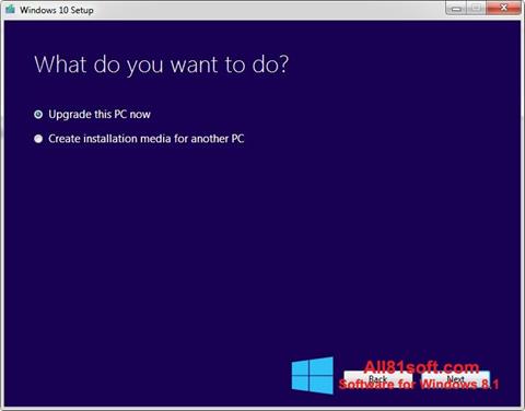Képernyőkép Media Creation Tool Windows 8.1