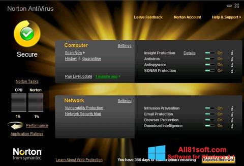 Képernyőkép Norton AntiVirus Windows 8.1