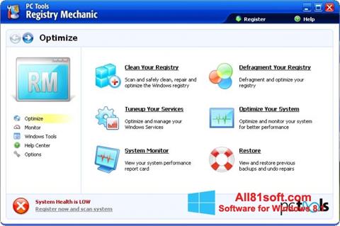 Képernyőkép Registry Mechanic Windows 8.1